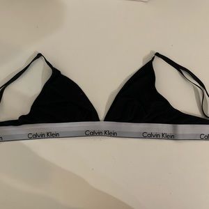 black calvin triangle bra